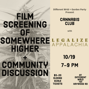 Cannabis Club with Legalize Appalachia: An evening film screening and community discussion // 10.19.22